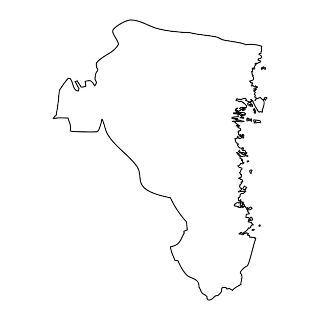 Vetor província de mapa do condado de gavleborg da ilustração vetorial da suécia