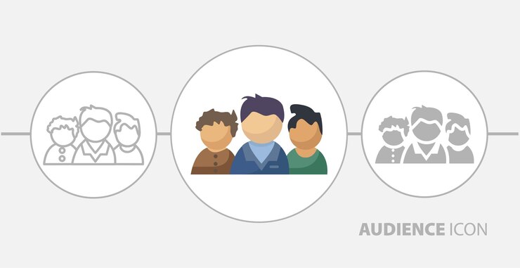 Vetor público-alvo isolado ilustração plana ícone da linha de público-alvo