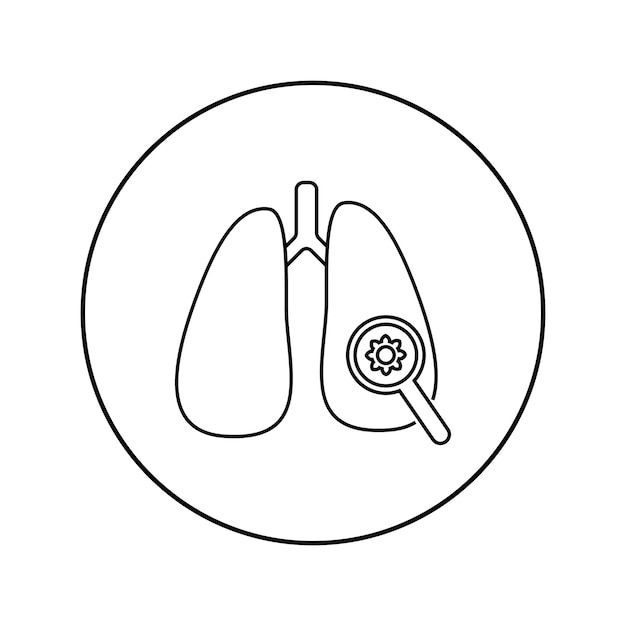 Pulmões ícone linear medicina pneumologia