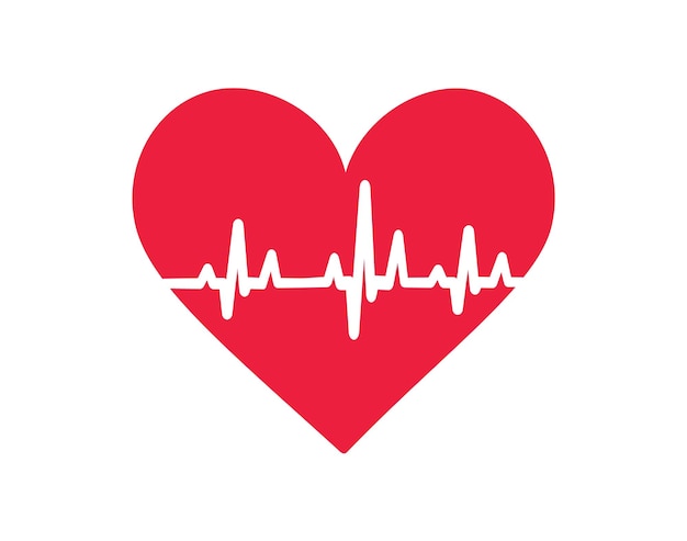 Vetor pulso de batimento cardíaco pulso de frequência cardíaca símbolo médico de saúde