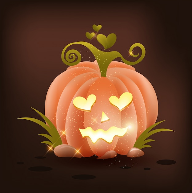 Vetor pumpkin love halloween