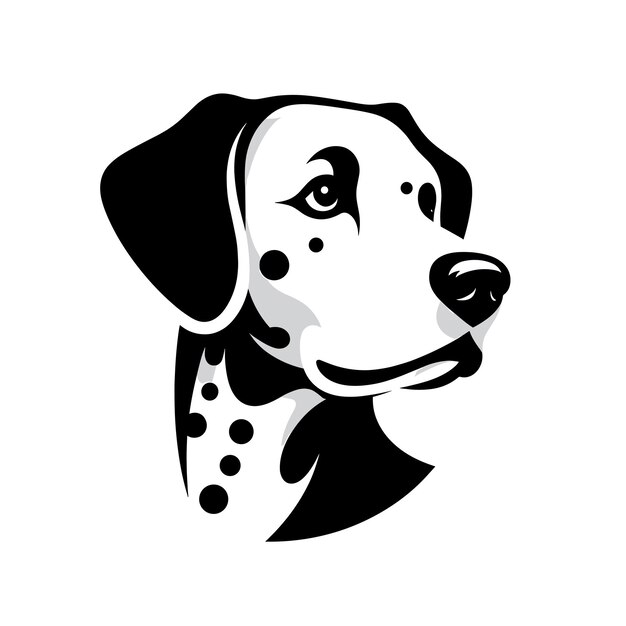 Puppy chic monochrome logotipo do cão inspiração