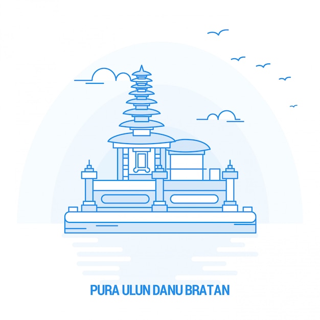 Pura ulun danu bratan blue landmark