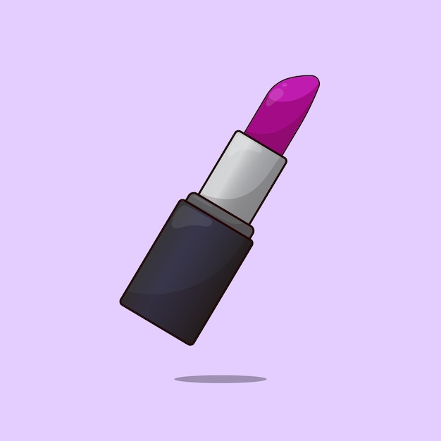 Purple Beauty Makeup Lipstick Ilustração Vector Mulheres Ícone de Produto Cosmético