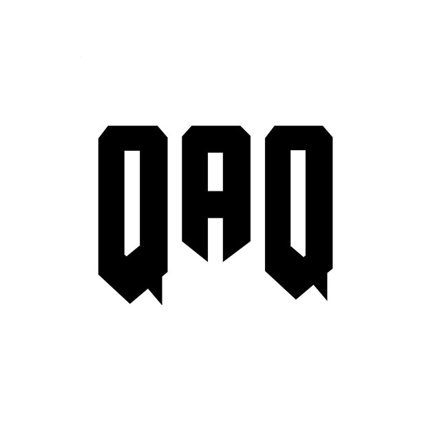 QAQ design de letra de logotipo para empresa de tecnologia QAQ logotipo design de combinação de cores preto e branco QAQ logótipo QAQ vetor QAQ desenho QAQ ícone QAQ alfabeto QAQ tipografia design de logotipo