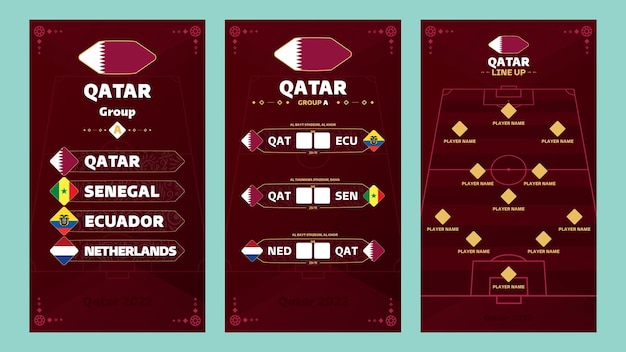 Vetor qatar definir banner para mídia social qatar 2022