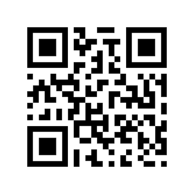 Qr de isolado no ícone de vetor de qrcode branco