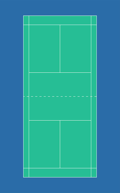 Quadra de badminton vetorial boa para informações, impressão, livro
