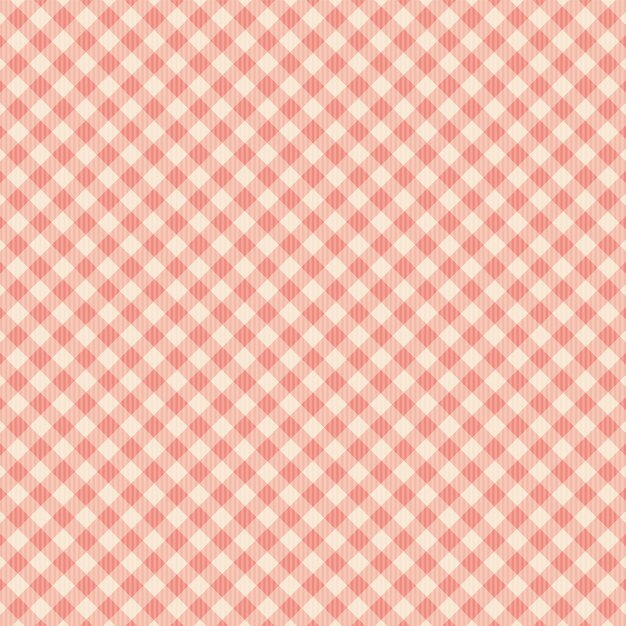 Xadrez sem costura padrão rosa diagonal verificado tecido textura de fundo  vector.