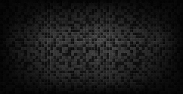 Quadrados de malha preta carbono fibra de carbono escuro ilustração vetorial