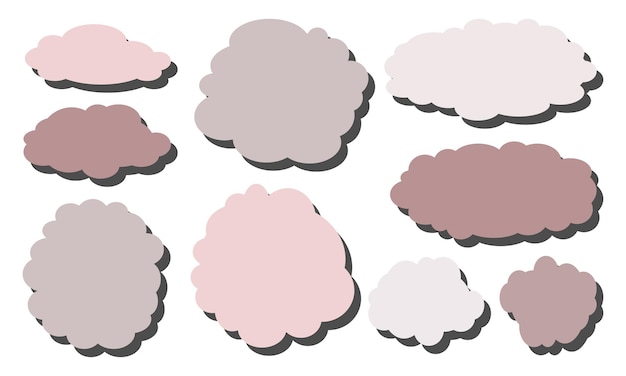 Quadrados para texto no estilo de coleção de modelos de quadros de estilo Doodle desenhados à mão Quadrados pastel