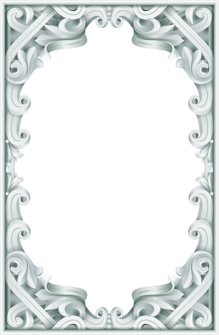 Vetor quadro barroco rococó clássico vintage.