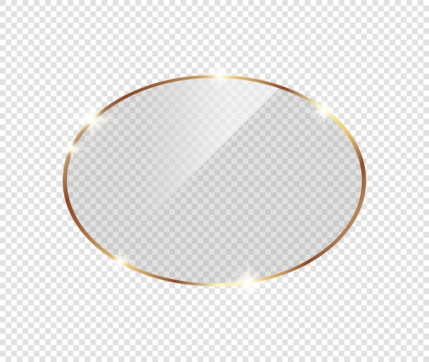 Quadro brilhante dourado com sombras isoladas em fundo transparente Vintage de luxo dourado