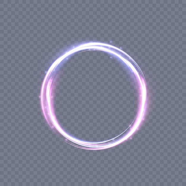 Vetor quadro de anel de néon abstrato de luz azul quadro leve para design publicitário de apresentação