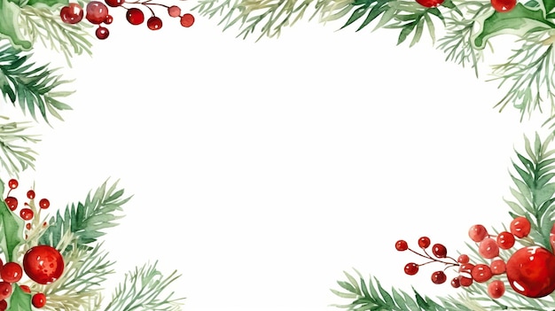 Vetor quadro de aquarela de natal vetorial fundo santa clipart fundo de férias modelo de ano novo