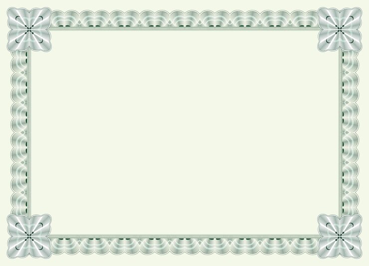 Vetor quadro de borda do diploma desenhado à mão
