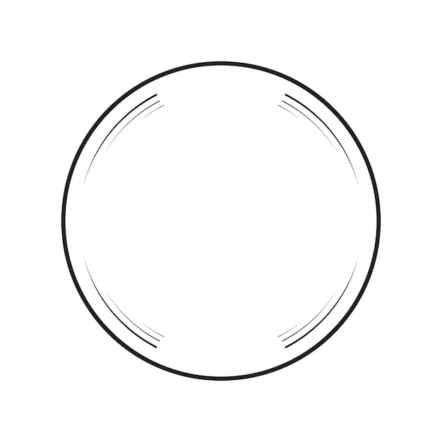 Quadro de círculo com ilustração de estilo de linha