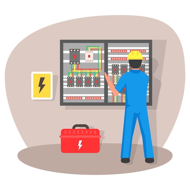 Quadro de distribuição de tensão de controle, quadro de distribuição handyman para controle de tensão elétrica em casa