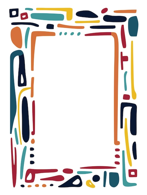 quadro de elemento fresco com rabisco de cores vibrantes com espaço de cópia