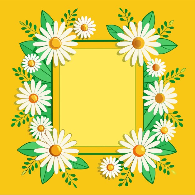 Vetor quadro de flores desenhado à mão plano estiloso adesivo de desenho animado conceito de ícone ilustração isolada