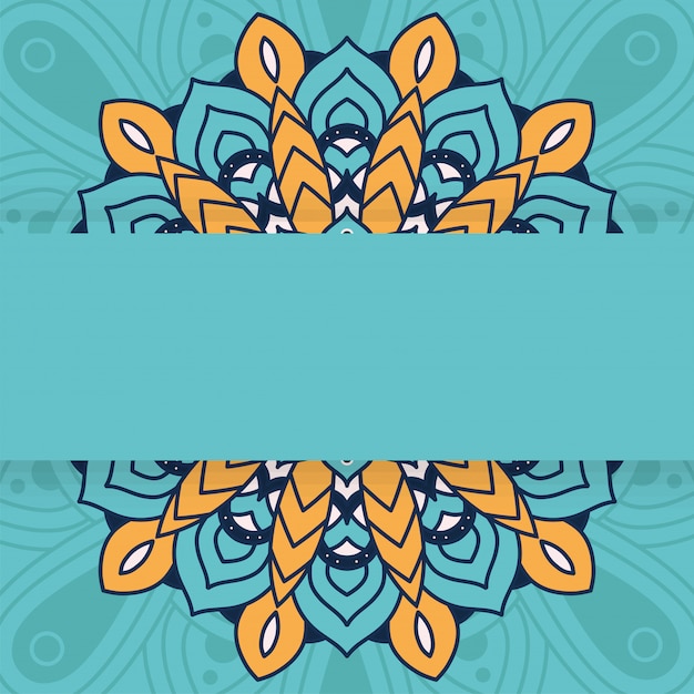 Quadro de mandala floral decorativo em verde