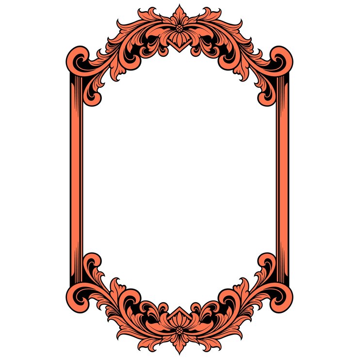 Vetor quadro de ornamento clássico para ilustração vetorial de casamento