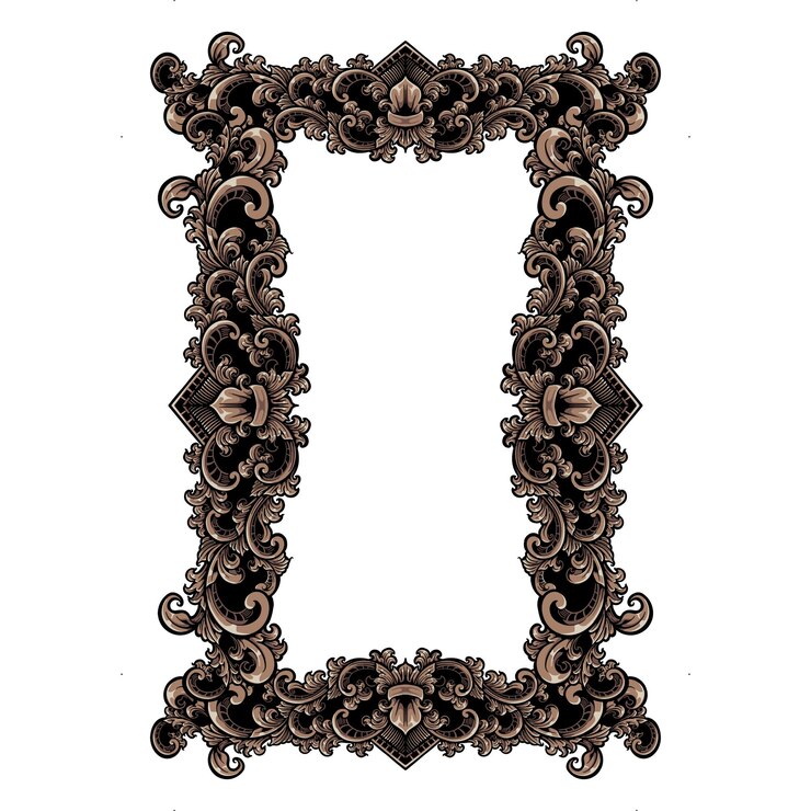 Vetor quadro de ornamento vintage clássico