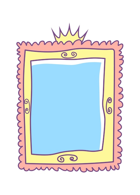 Quadro de princesa retangular Ilustração vetorial