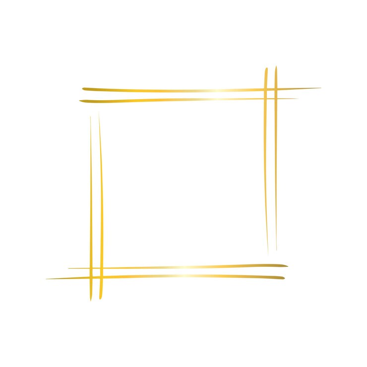 Vetor quadro dourado desenho dourado simples e bonito fronteira decorativa de estilo vintage isolada em fundo branco objeto de arte elegante deco espaço de cópia vazio para decoração banner de foto ilustração vetorial