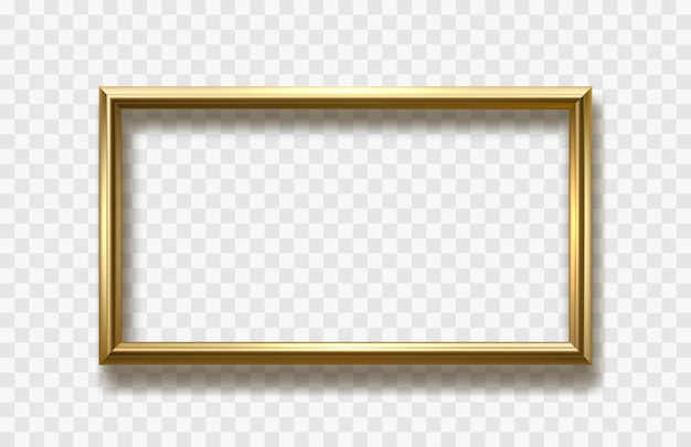 Quadro dourado mostra sinal transparente vetor de fundo