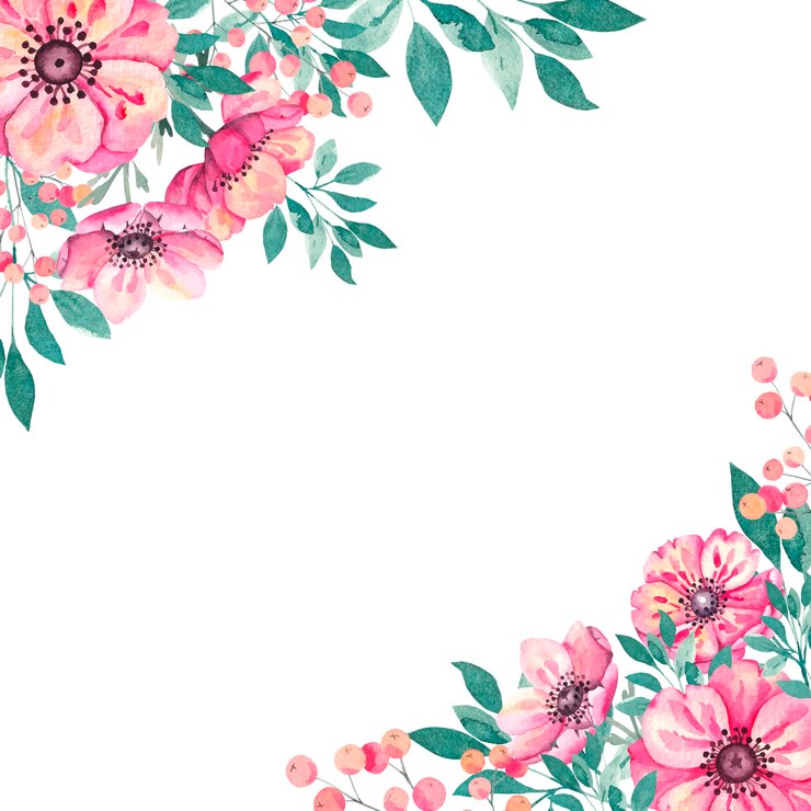 Quadro em aquarela de flores de anêmona