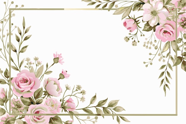 Quadro floral aquarela para cartão de aniversário de casamento fundo adesivo de papel de parede de convite