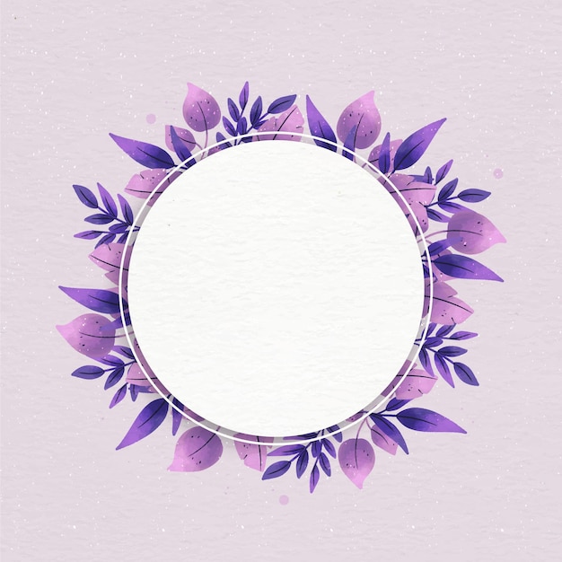 Vetor quadro floral com espaço em branco