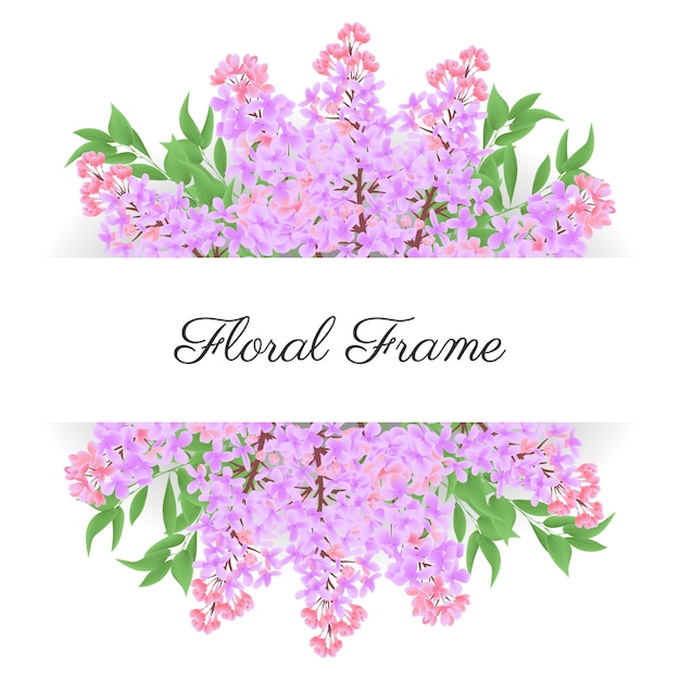 Quadro floral de buquê de flores lilás