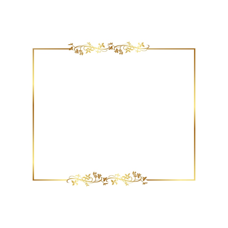 Vetor quadro floral dourado quadro quente dourado de borda dourada