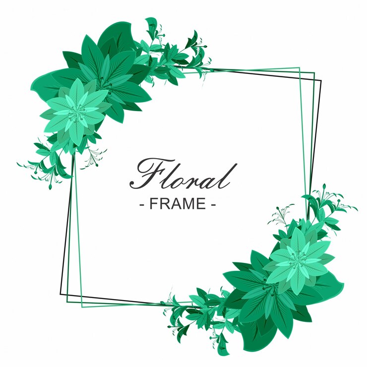 Quadro floral quadrado