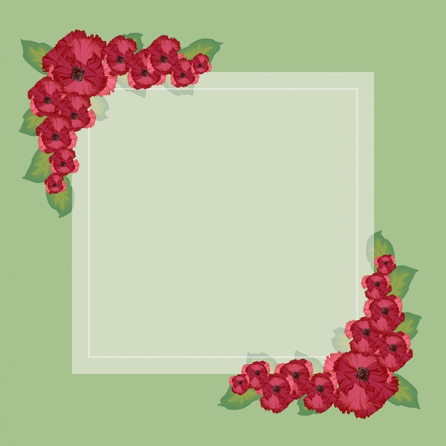 Vetor quadro floral