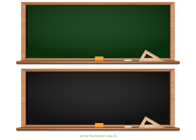 Quadro-negro. Quadro-negro preto e verde. De volta à escola.