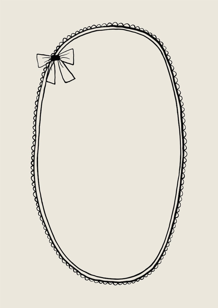 Vetor quadro oval elegante com desenho de arco decorativo