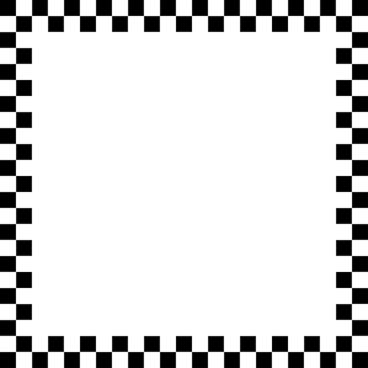 Vetor quadro quadriculado preto e branco em estilo de arte de linha quadro fotográfico vetor de padrão sem costura geométrico