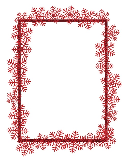 Quadro vetorial em flocos de neve para o Natal e Ano Novo
