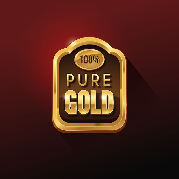 Qualidade Brilhante Emblema De Ouro