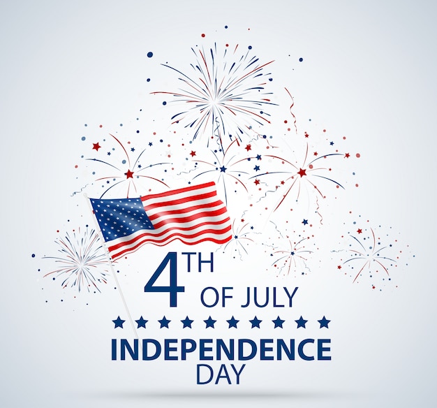 Vetor quatro de julho dia da independência da celebração dos eua