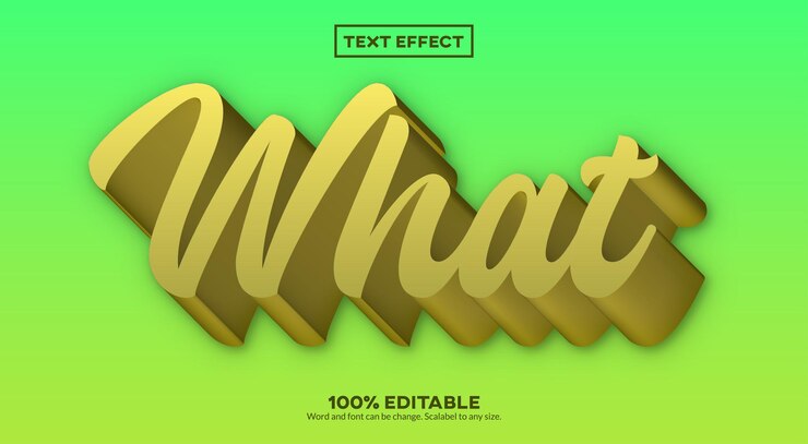 Que efeito de texto 3D