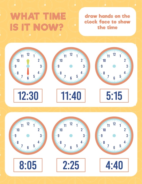40 Atividades com Horas e Minutos para Imprimir - Online Cursos Gratuitos