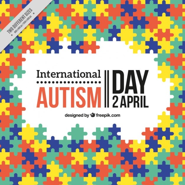 Quebra-cabeça colorido do fundo dia internacional autism