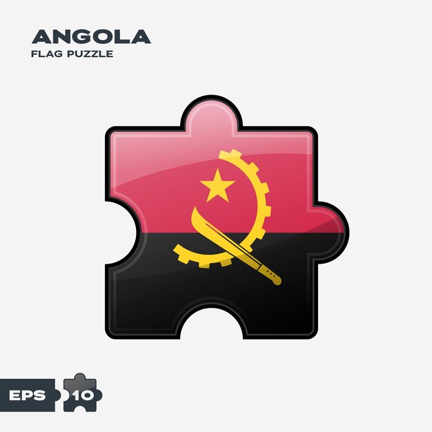 Quebra-cabeça da bandeira de angola