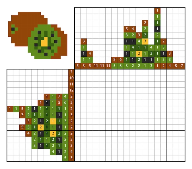 Puzzle de pintar por número (nonogram), jogo educativo para