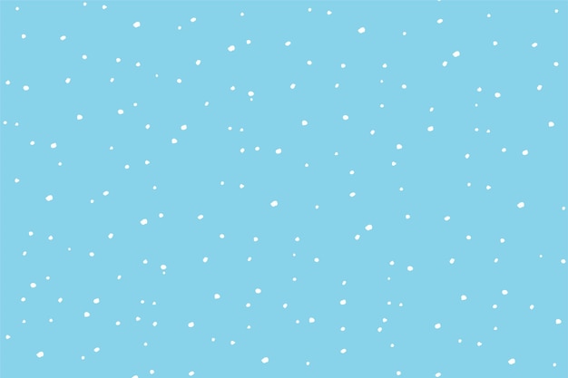 Queda de neve do inverno e flocos de neve sobre fundo azul claro. padrão de neve desenhada de mão. doodle fundo de céu frio de inverno. ilustração vetorial