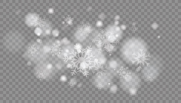 Queda de neve sobreposição de fundo queda de neve inverno natal ilustração vetorial de fundo